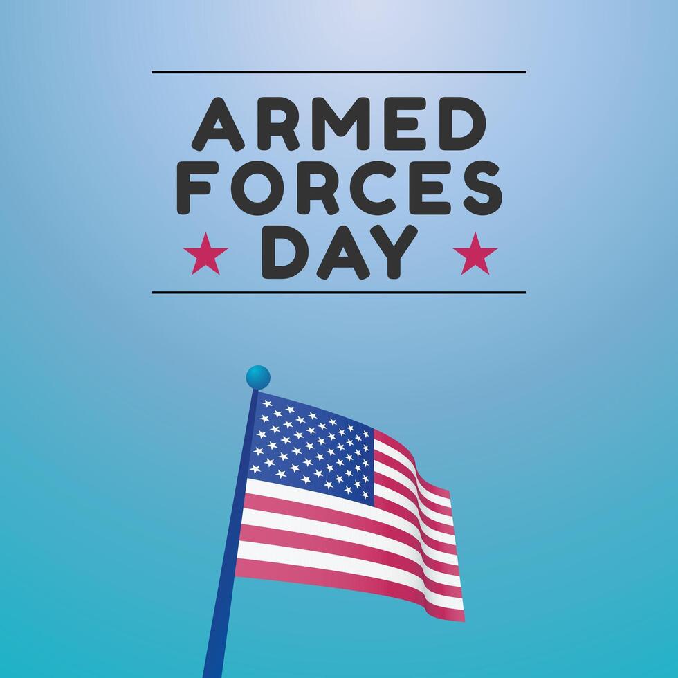 Armed Forces Day design template. america flag. armed force . eps 10. flat design. vector