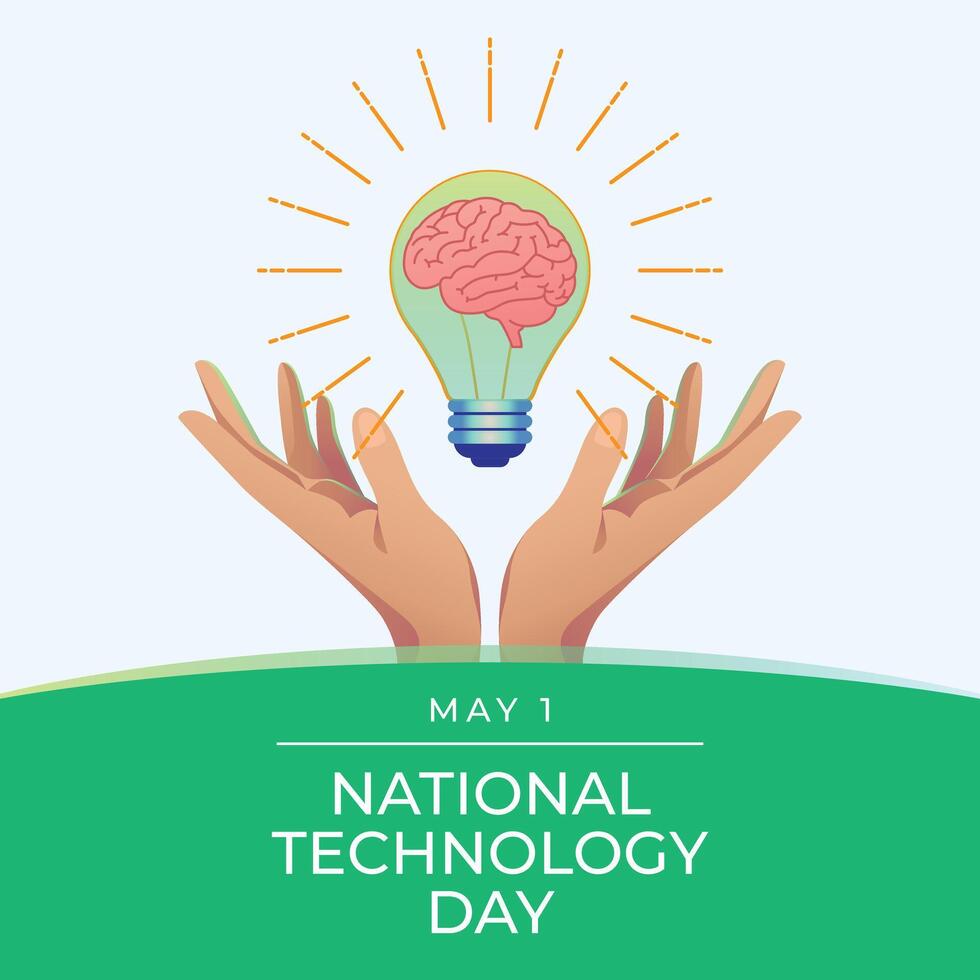 National Technology Day design template. technology design . eps 10. flat design. vector