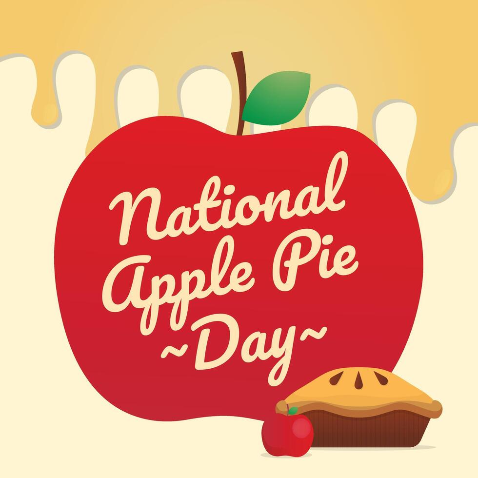 National Apple Pie Day design template. apple pie illustration. pie . eps 10. flat design. vector