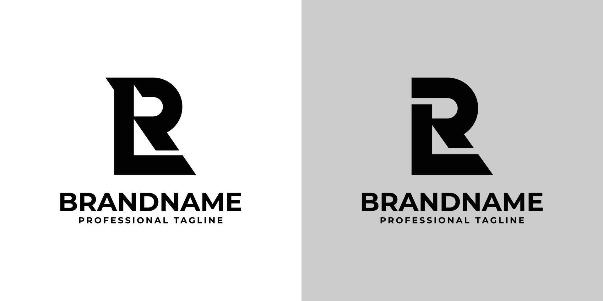 Letters LR or RL Monogram Logo, suitable for business with LR or RL initials vector