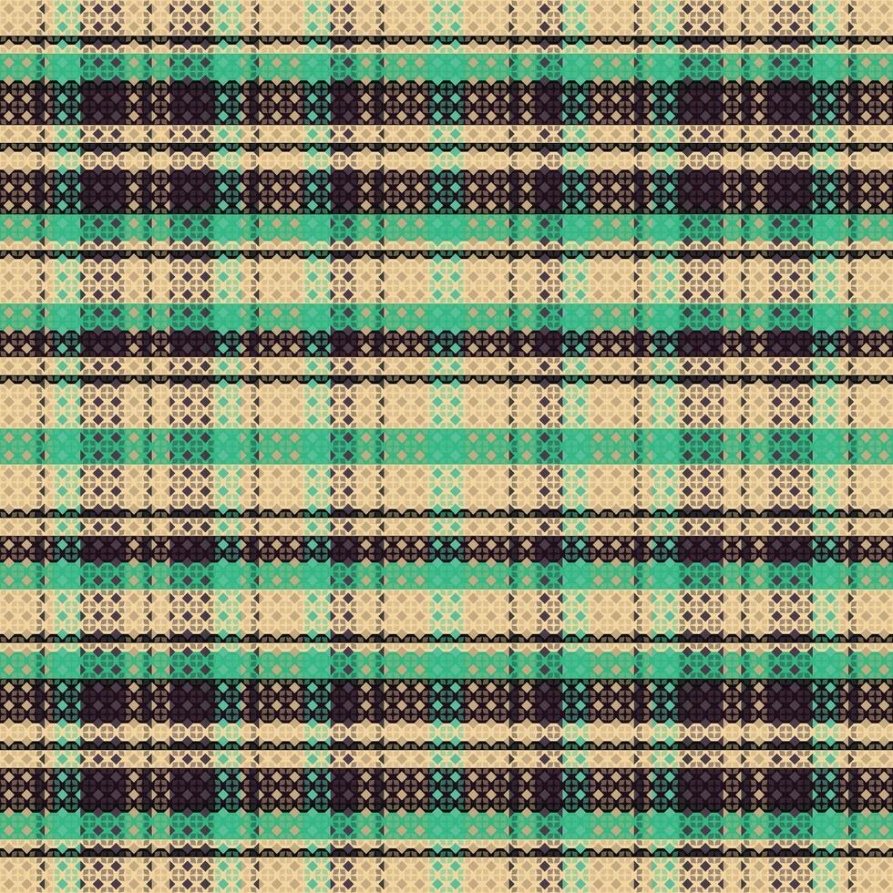Tartan or plaid dark color pattern. vector