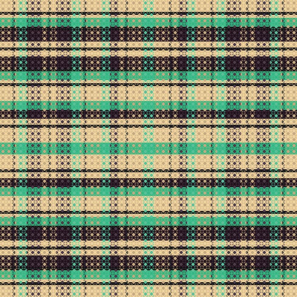 Tartan or plaid dark color pattern. vector