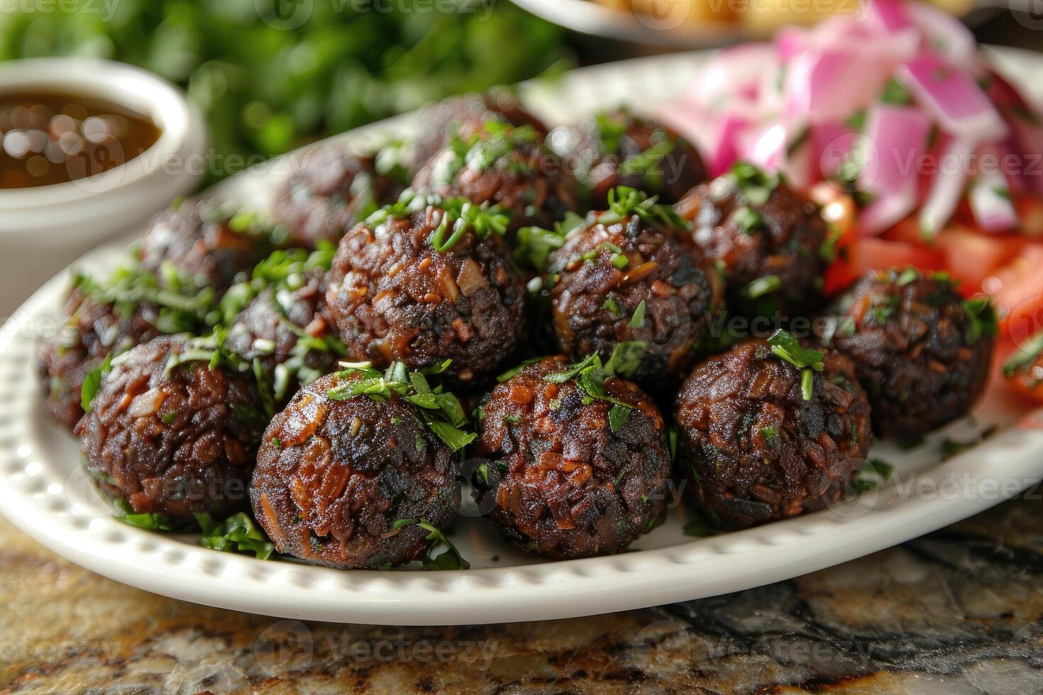 falafels son profundo frito pelotas tradicionalmente encontró en medio oriental cocina comida profesional publicidad comida fotografía foto