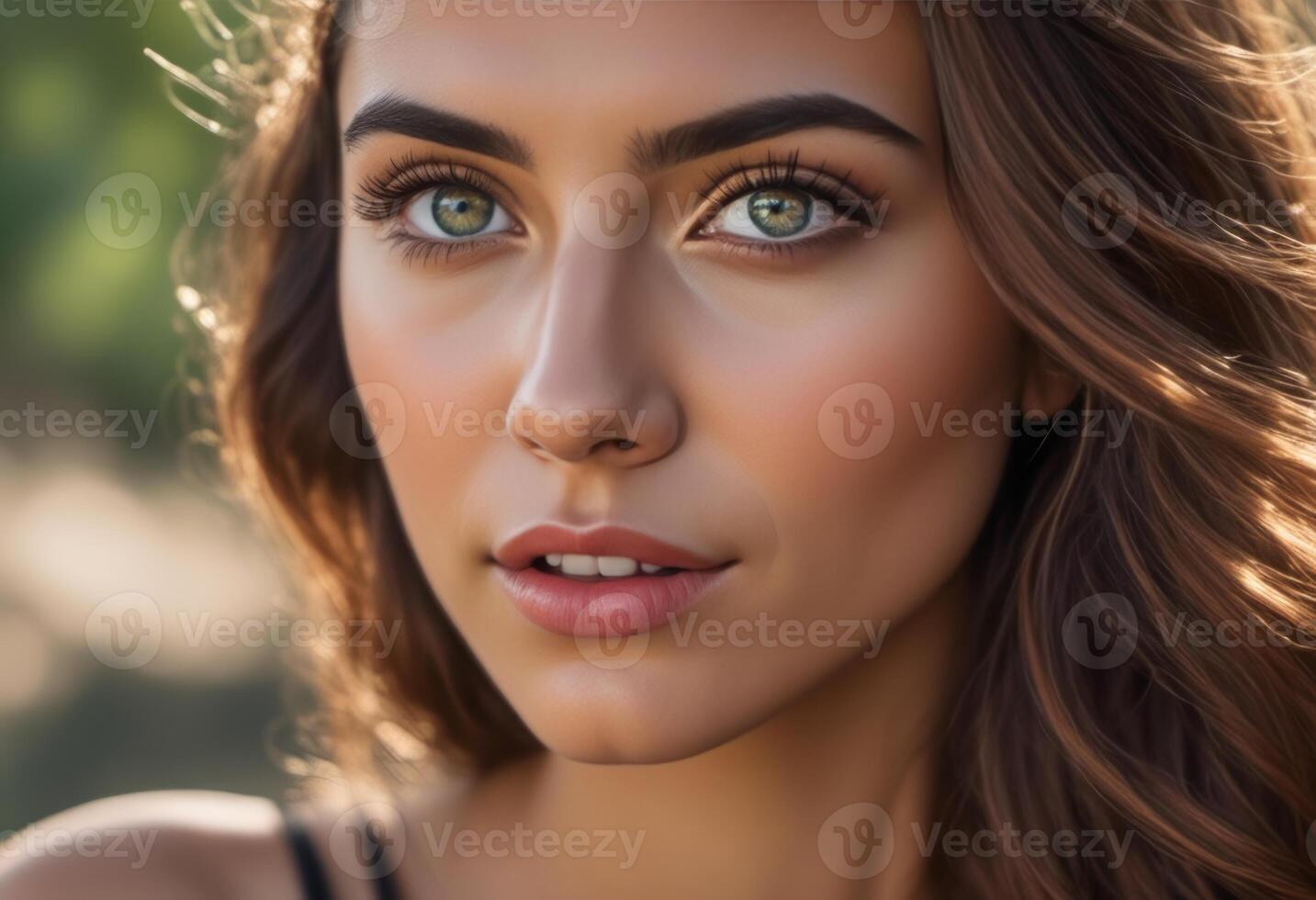 A Portrait Of Breathtakingly Gorgeous, Exotic, Beautiful Woman. photo