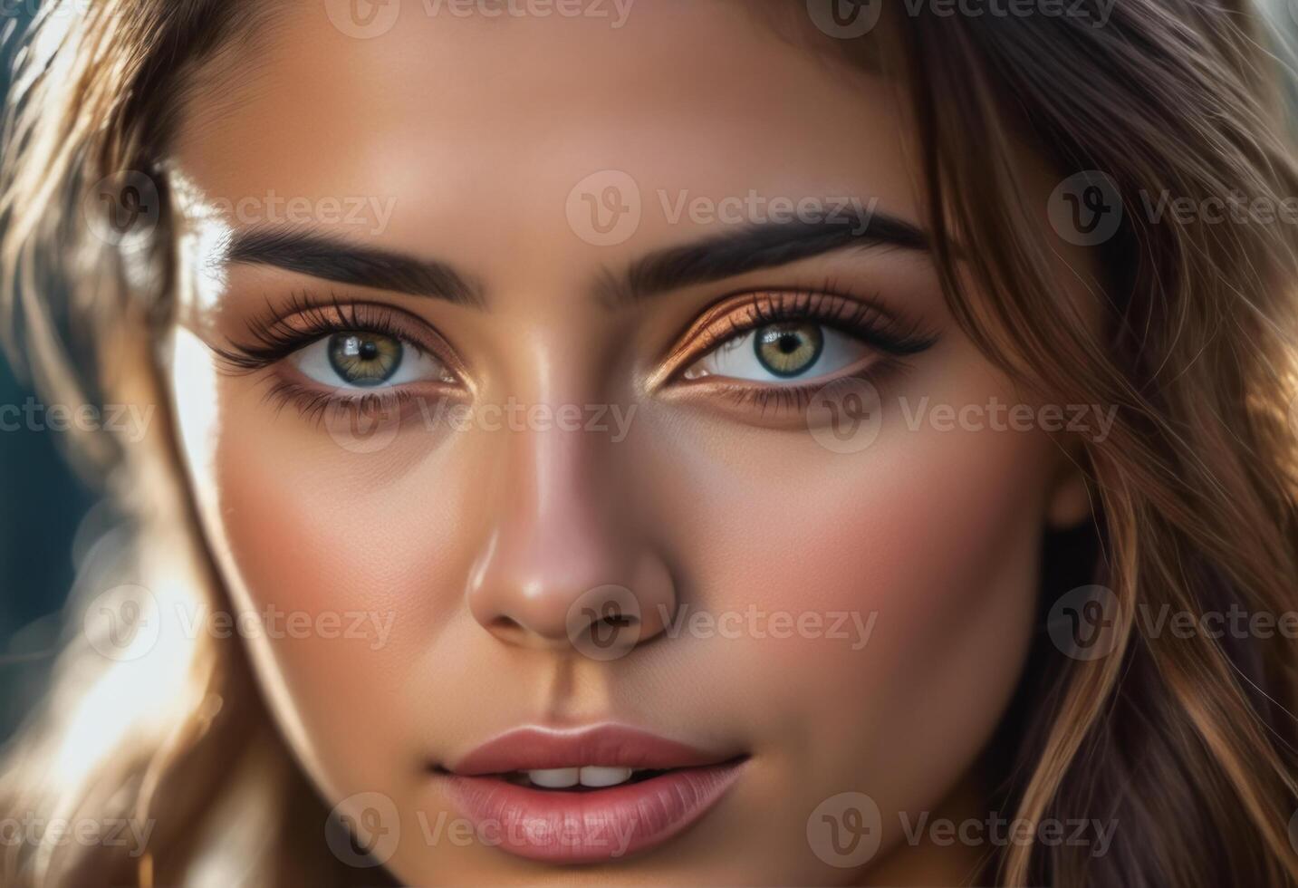 A Portrait Of Breathtakingly Gorgeous, Exotic, Beautiful Woman. photo
