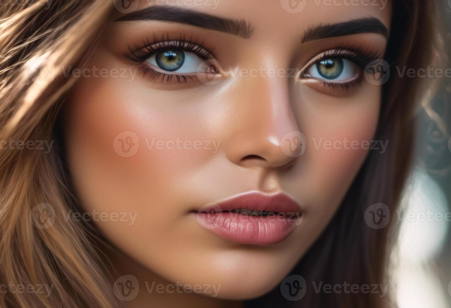 A Portrait Of Breathtakingly Gorgeous, Exotic, Beautiful Woman. photo