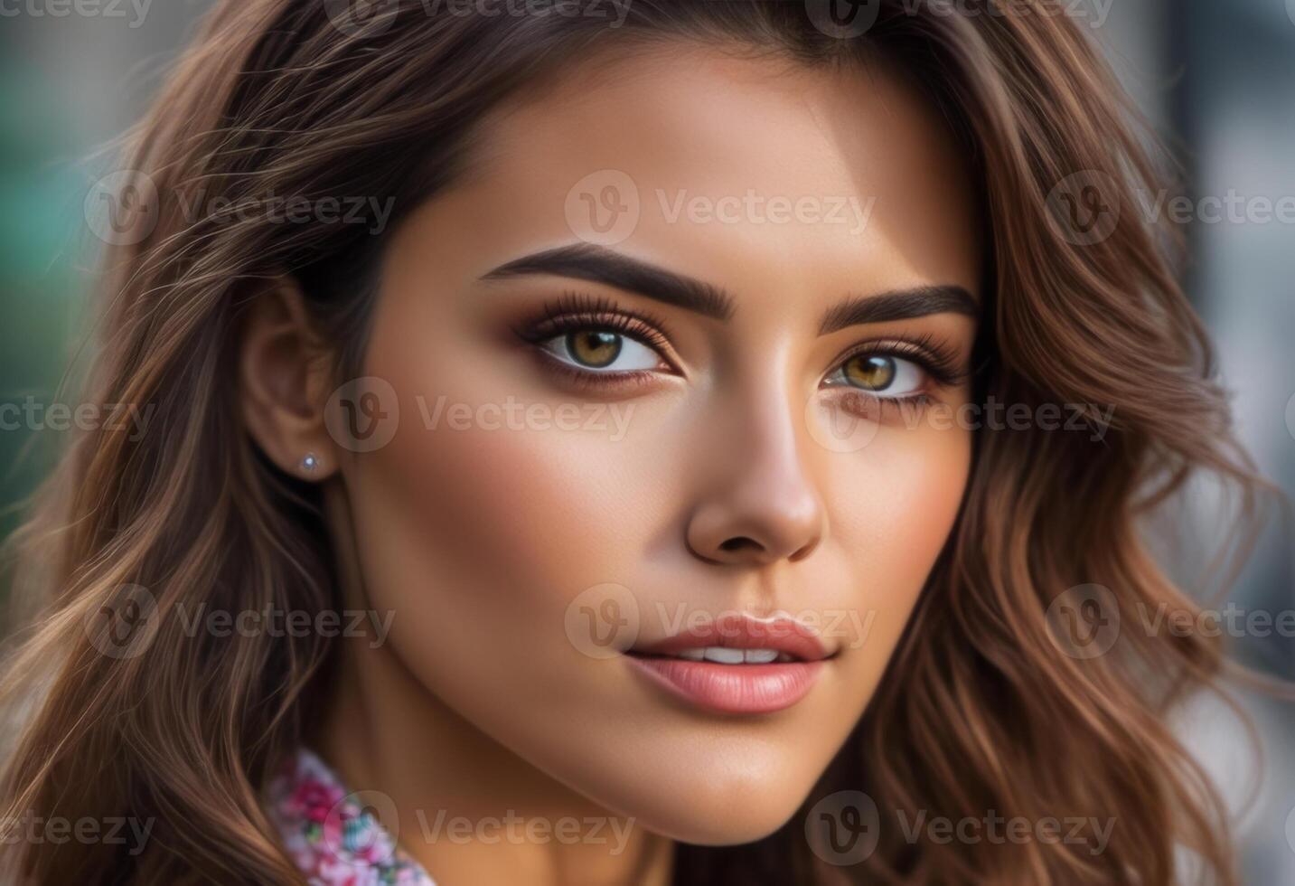 A Portrait Of Breathtakingly Gorgeous, Exotic, Beautiful Woman. photo
