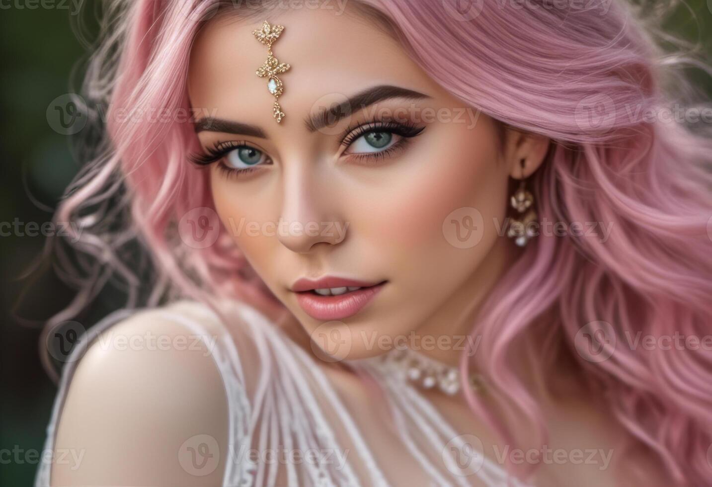 A Portrait Of Breathtakingly Gorgeous, Exotic, Beautiful Woman. photo