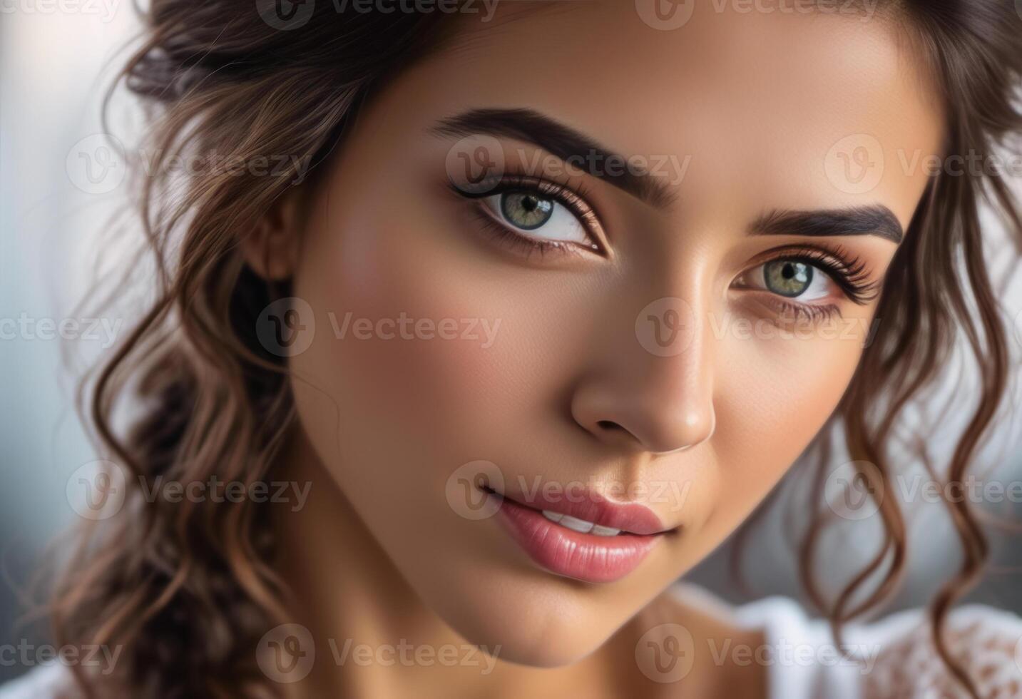 A Portrait Of Breathtakingly Gorgeous, Exotic, Beautiful Woman. photo