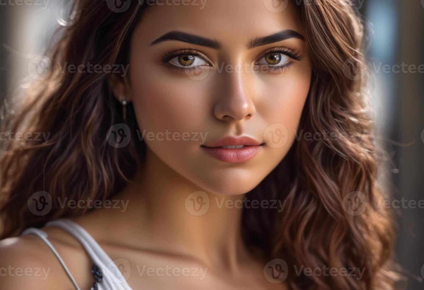 A Portrait Of Breathtakingly Gorgeous, Exotic, Beautiful Woman. photo