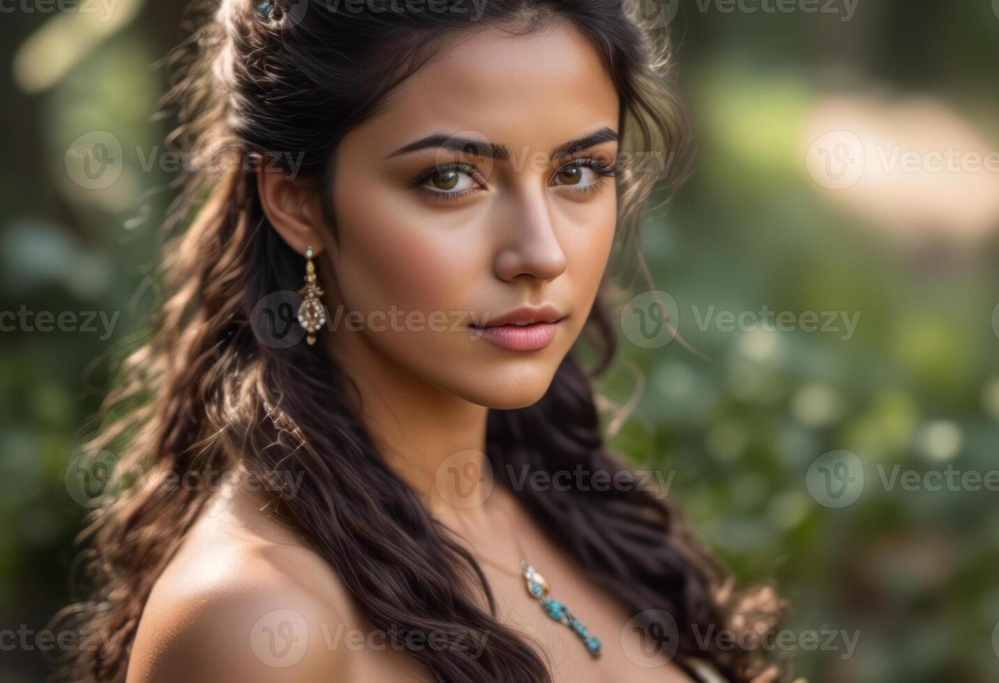 A Portrait Of Breathtakingly Gorgeous, Exotic, Beautiful Woman. photo