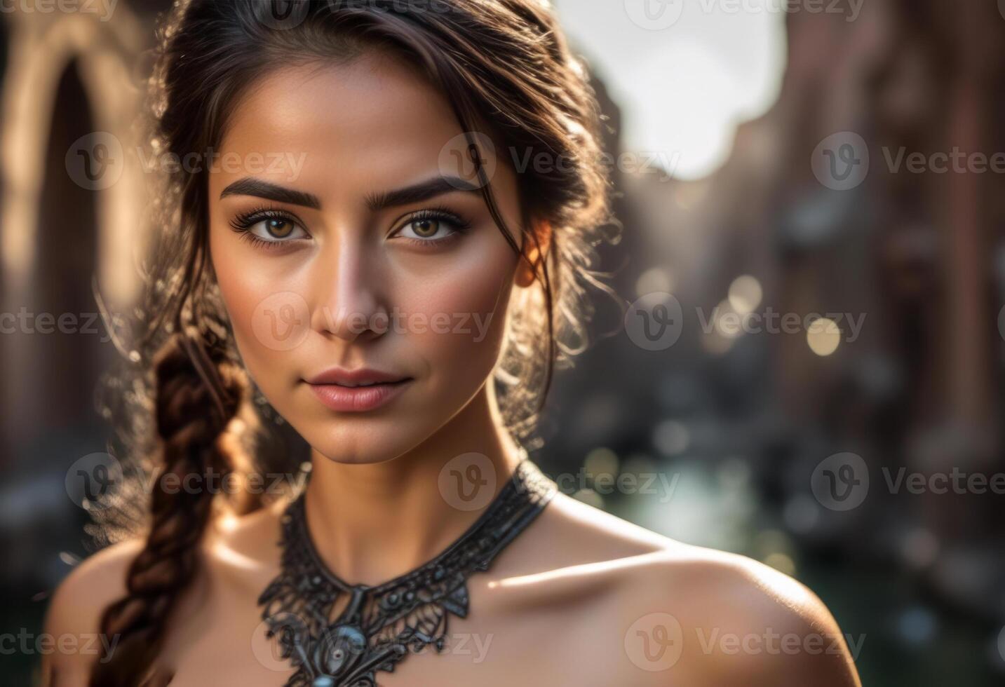 A Portrait Of Breathtakingly Gorgeous, Exotic, Beautiful Woman. photo