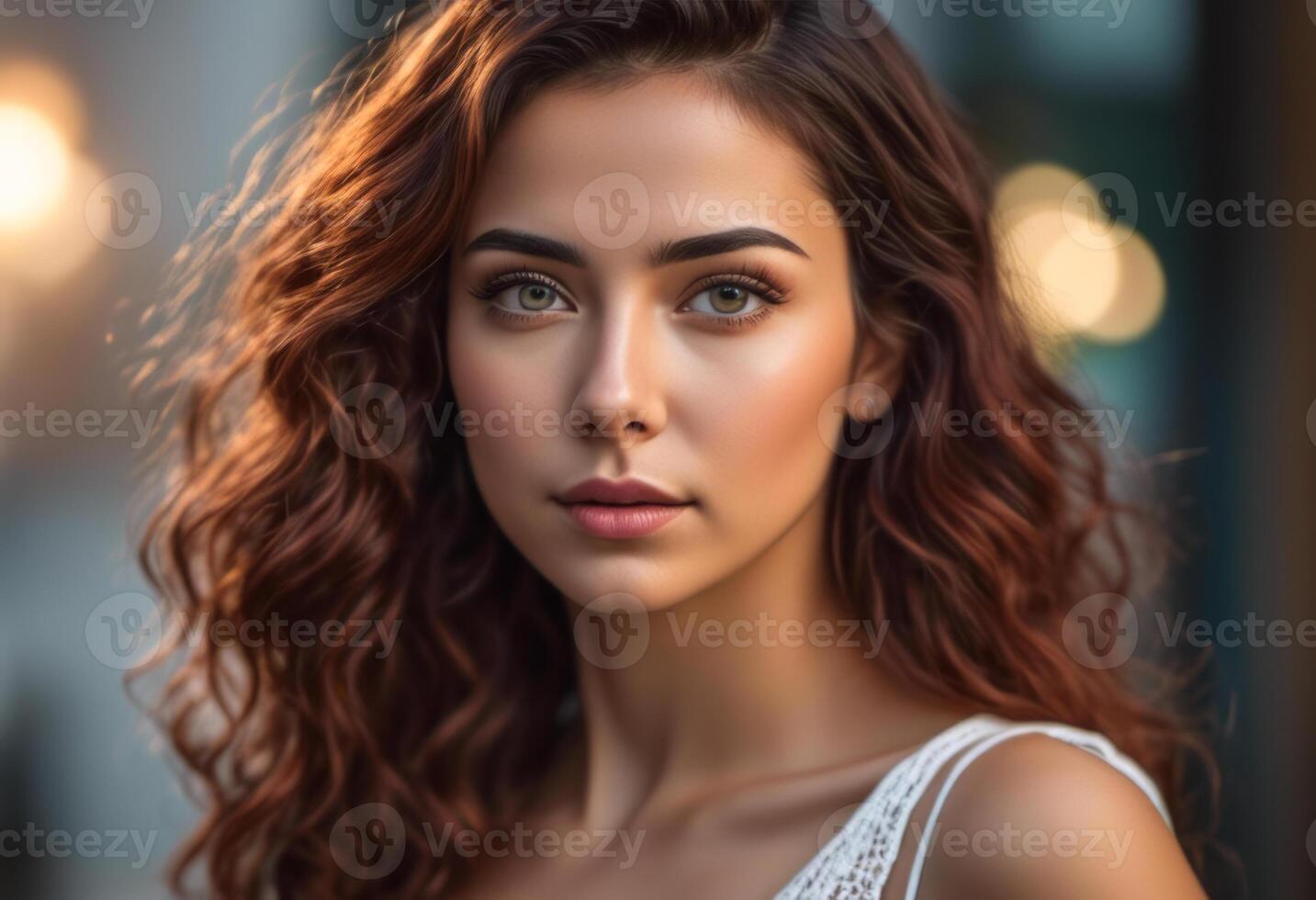 A Portrait Of Breathtakingly Gorgeous, Exotic, Beautiful Woman. photo