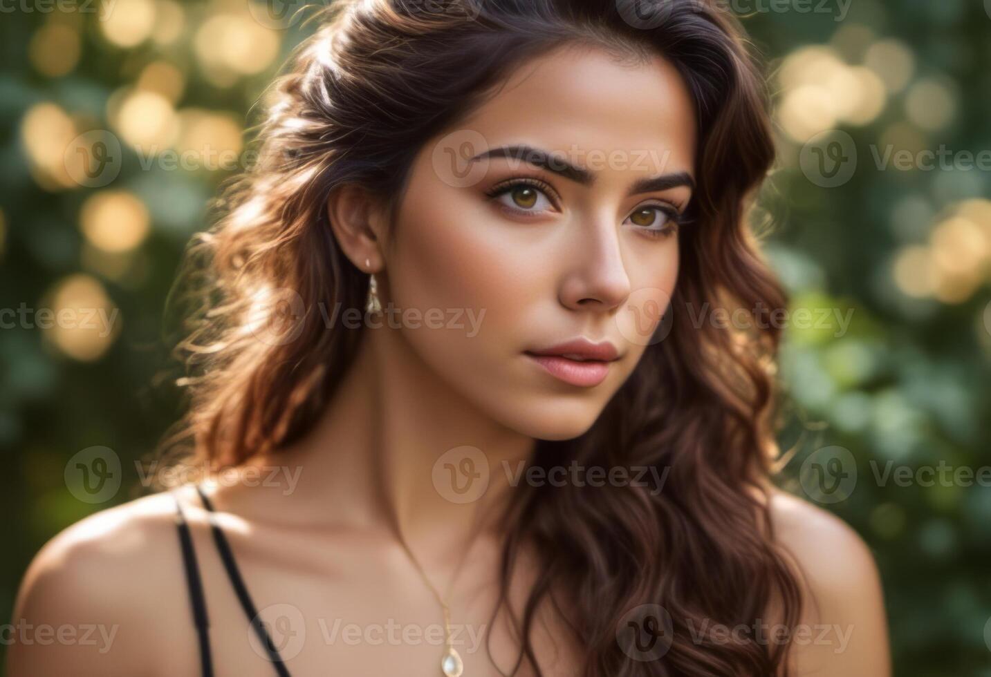A Portrait Of Breathtakingly Gorgeous, Exotic, Beautiful Woman. photo