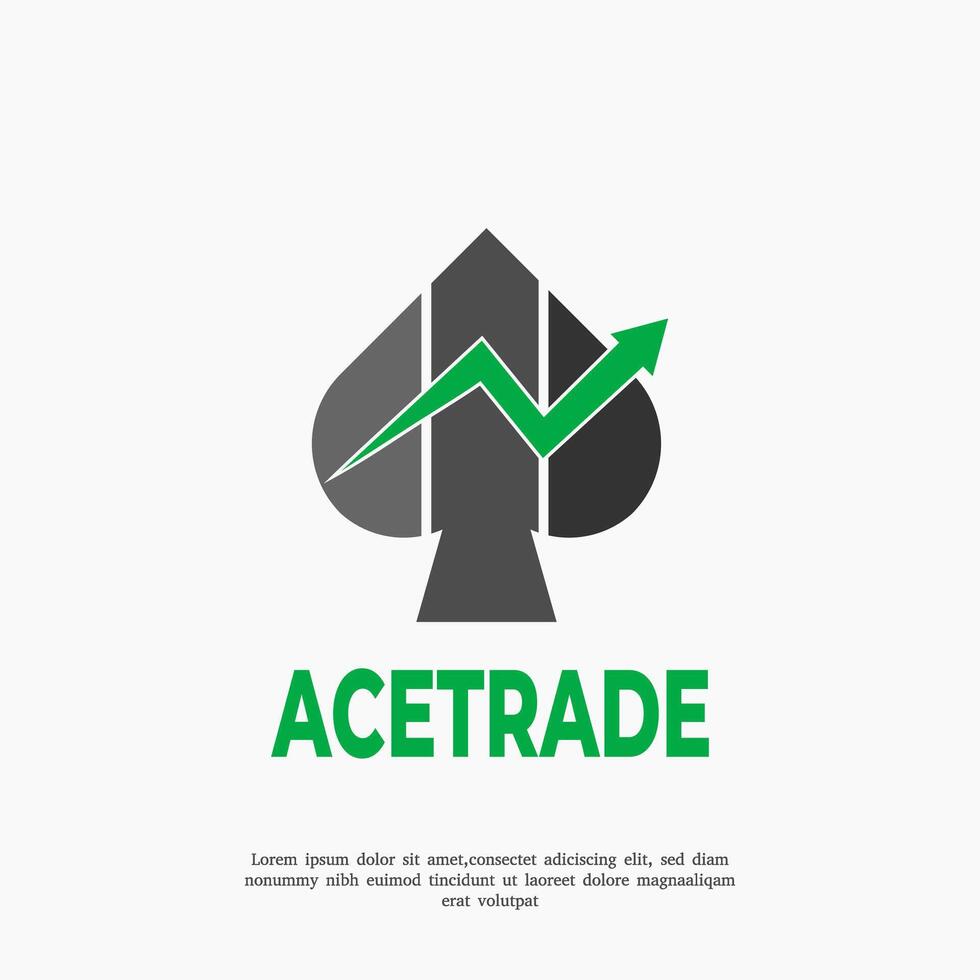 ace trading logo design template vector
