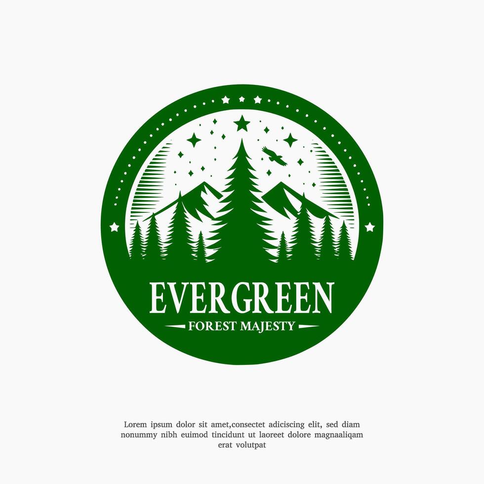 Logo for Evergreen Forest, perfect for eco friendly brands vector