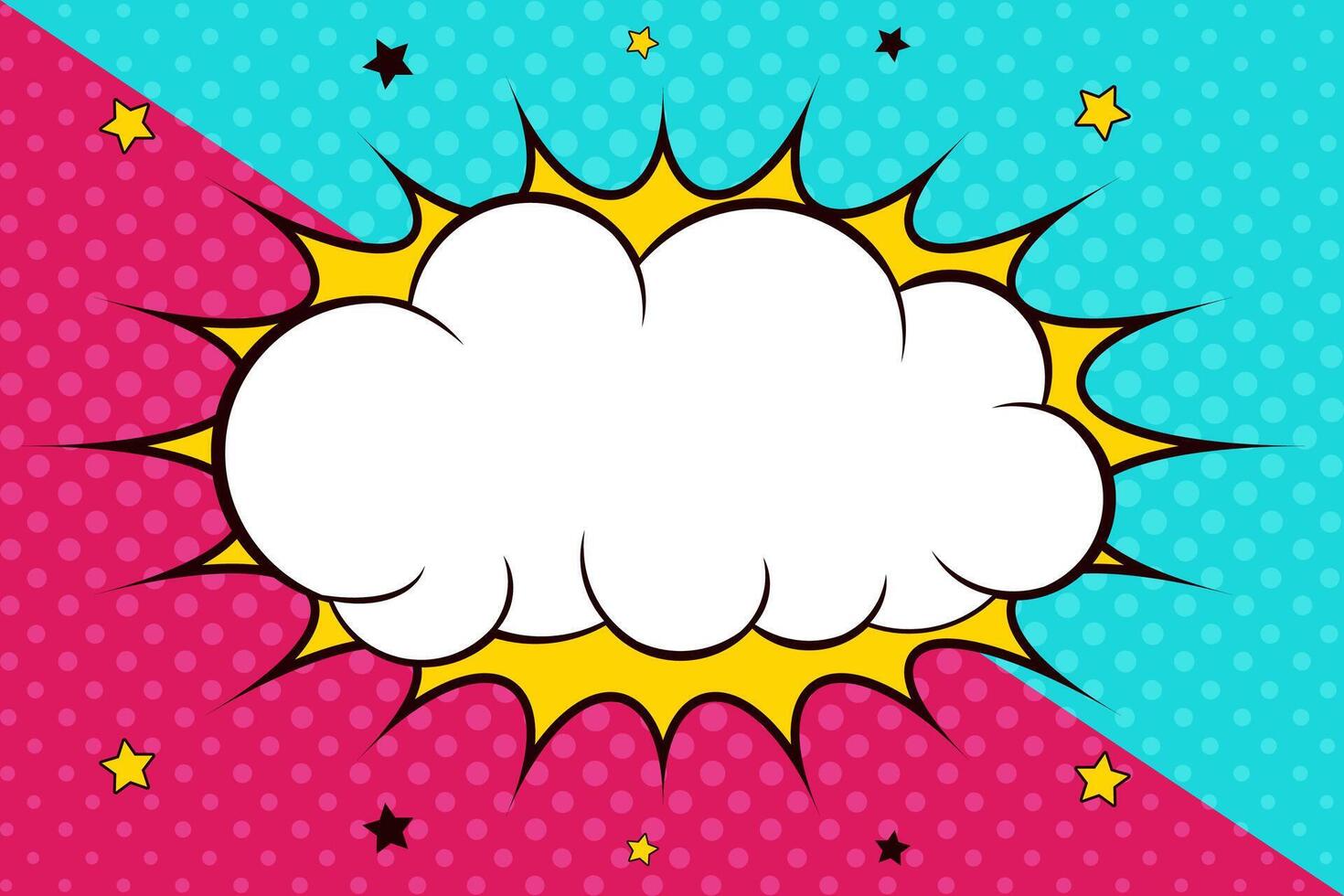 Retro comic book explosion background. Pop art style banner vector