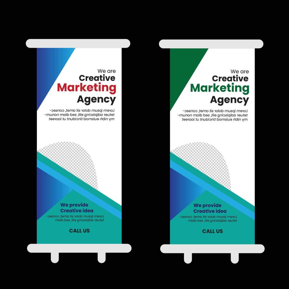 Modern Roll Up and abstract pull up promotion design template vector