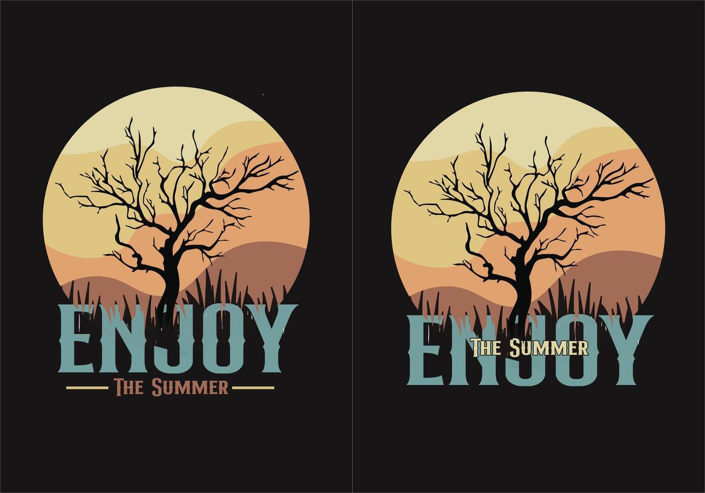 Enjoy the summer t-shirt design. vector