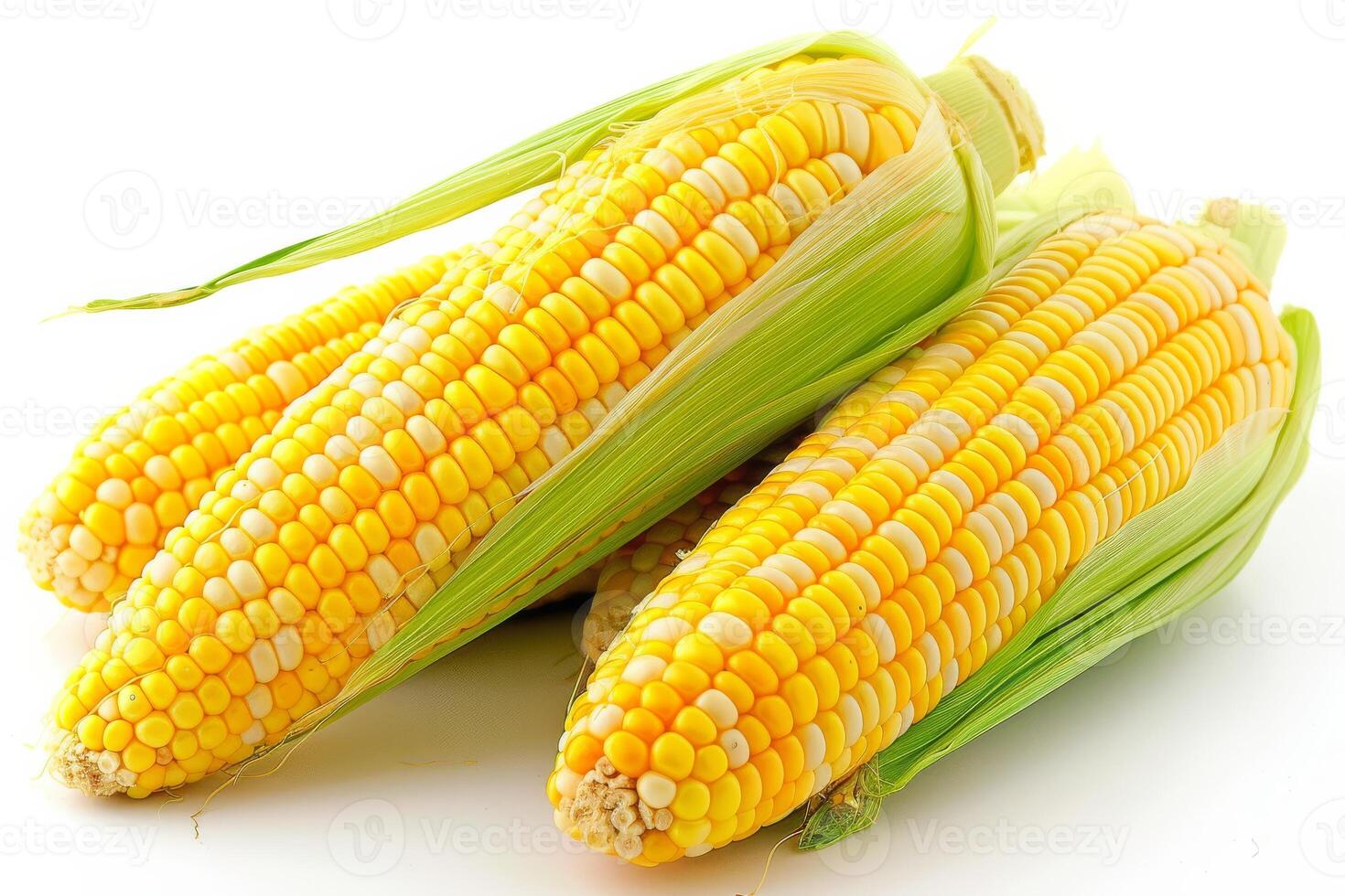 delicioso maíz dulce aislado en blanco antecedentes foto