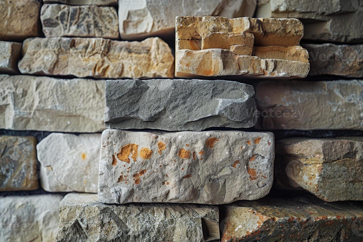A background of weathered stones with a yellowish tint photo