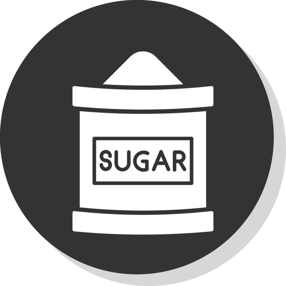Sugar Bag Glyph Grey Circle Icon vector