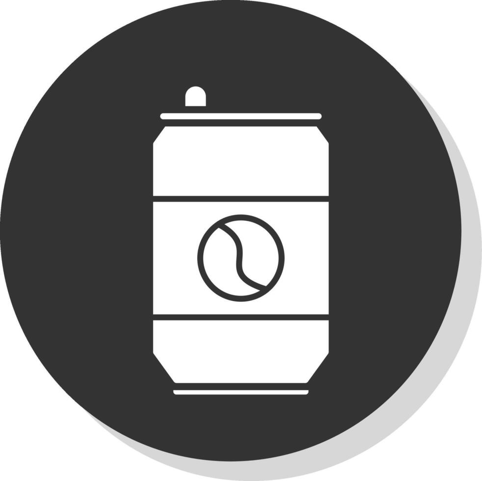 Soda Can Glyph Grey Circle Icon vector