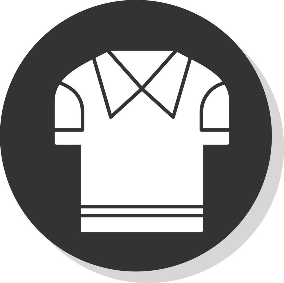 casual camisa glifo gris circulo icono vector