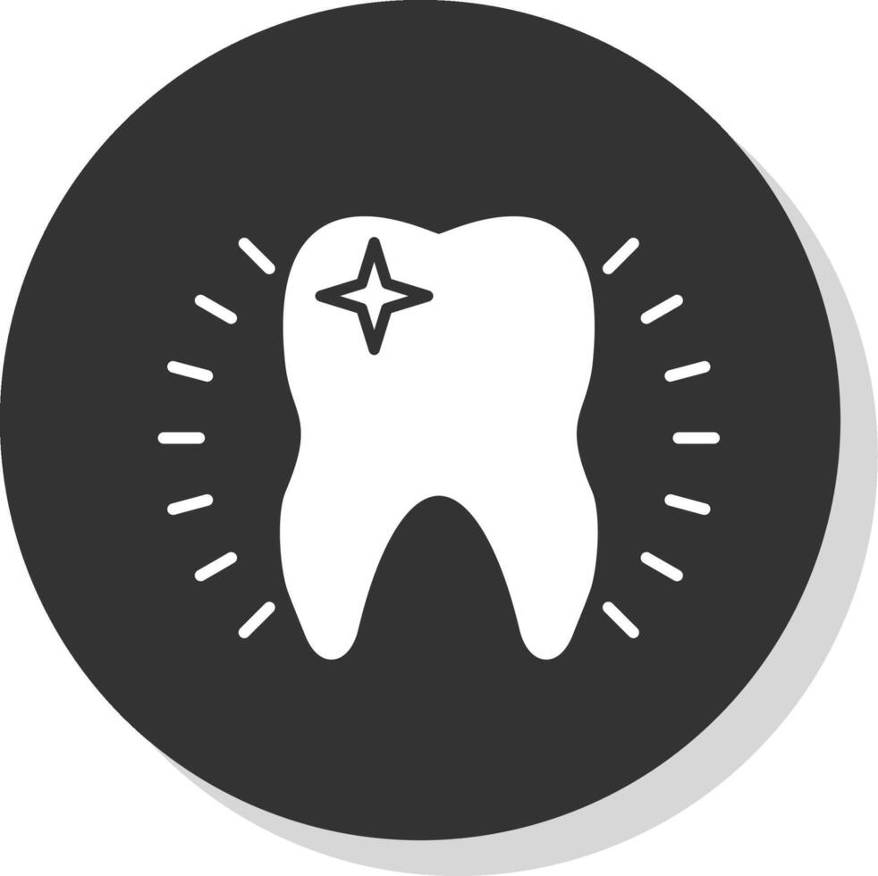 Tooth Glyph Grey Circle Icon vector