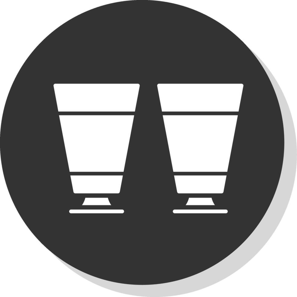 Goblet Glyph Grey Circle Icon vector