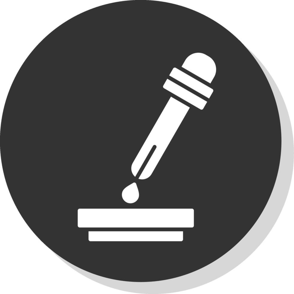 Pipette Glyph Grey Circle Icon vector