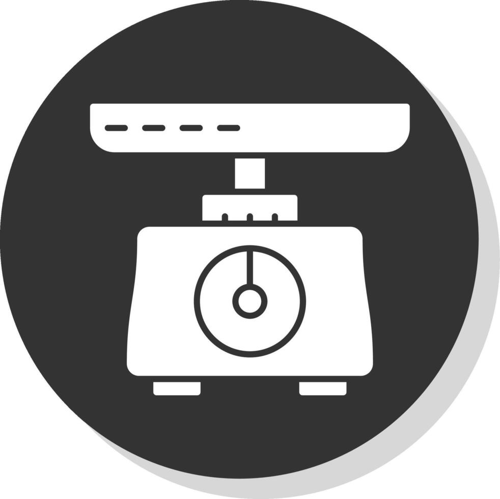 Weighing Scale Glyph Grey Circle Icon vector