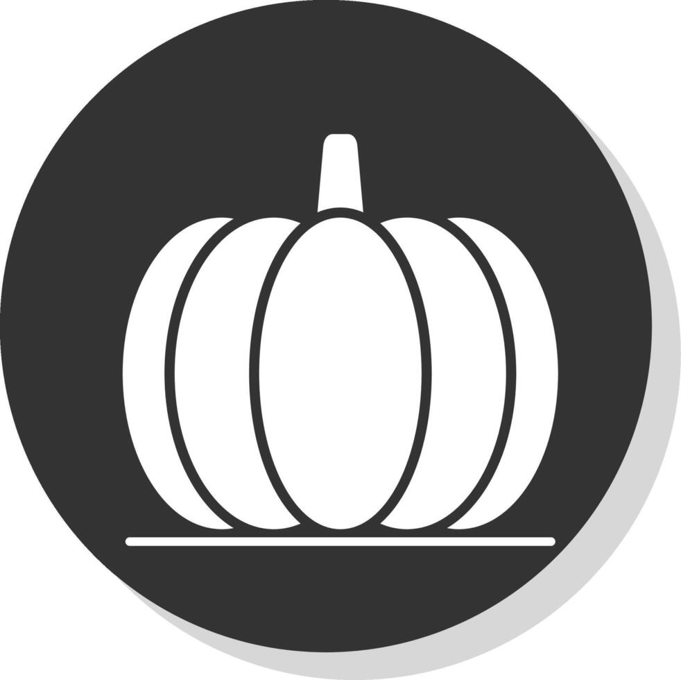 calabaza glifo gris circulo icono vector