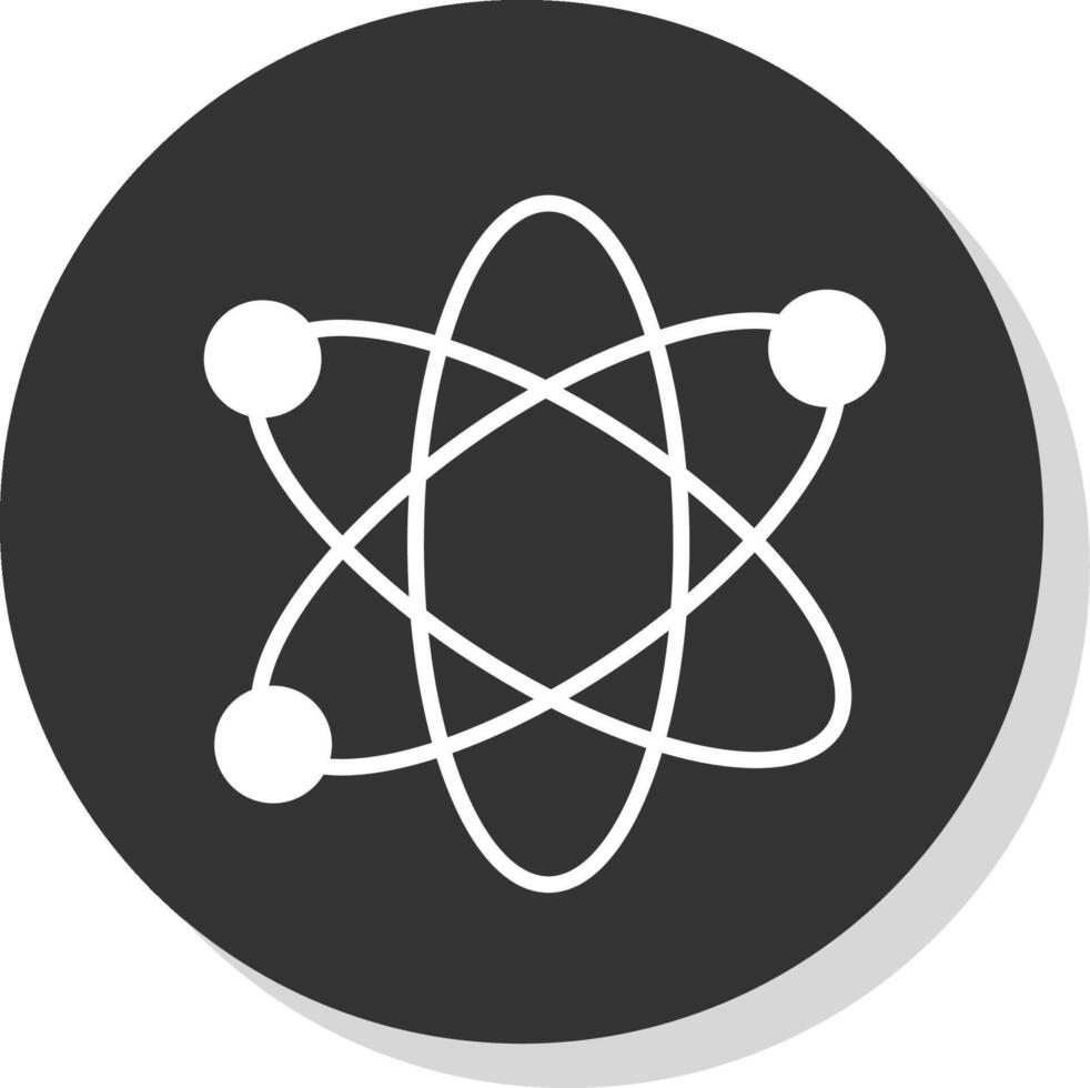 Nucleus Glyph Grey Circle Icon vector