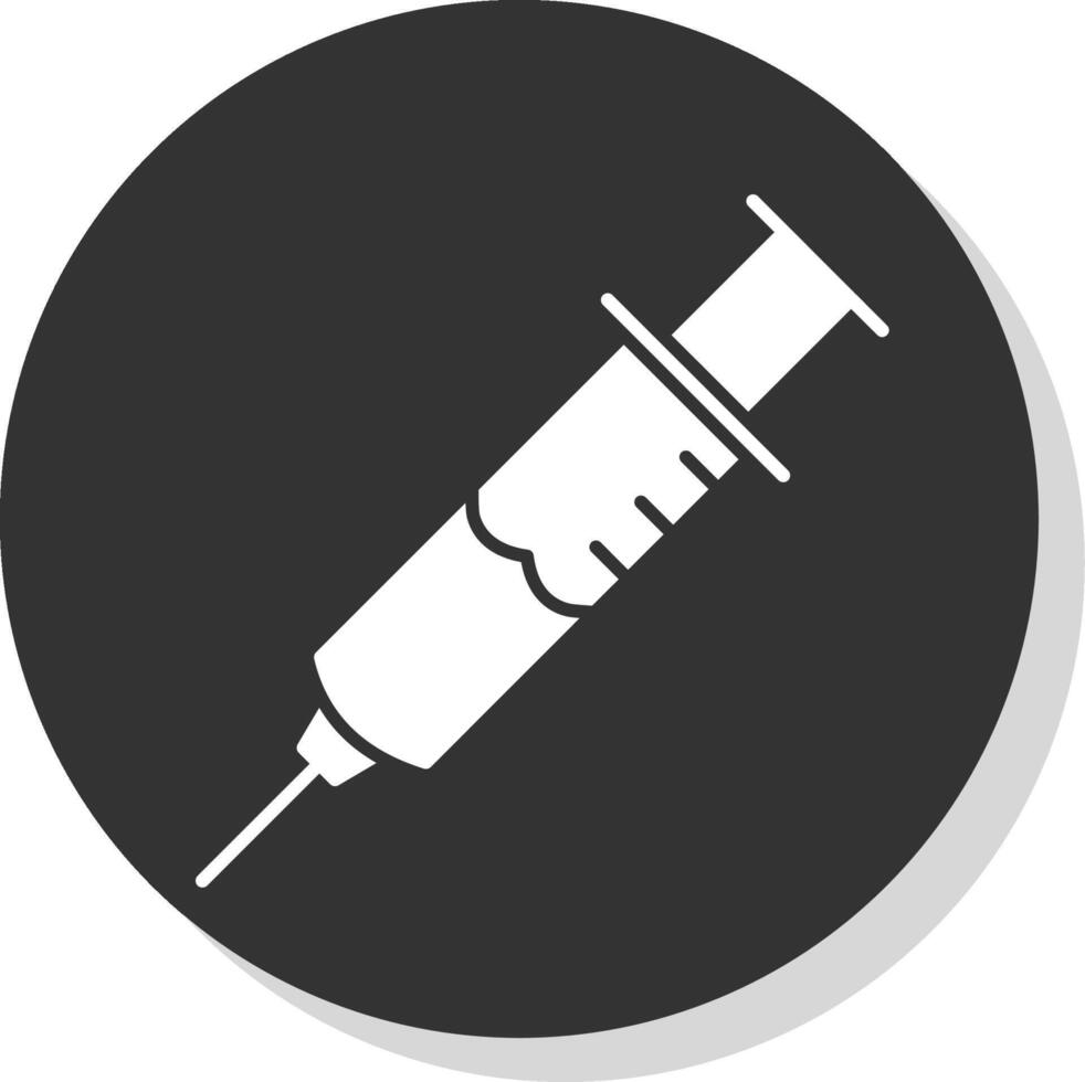 Injection Glyph Grey Circle Icon vector