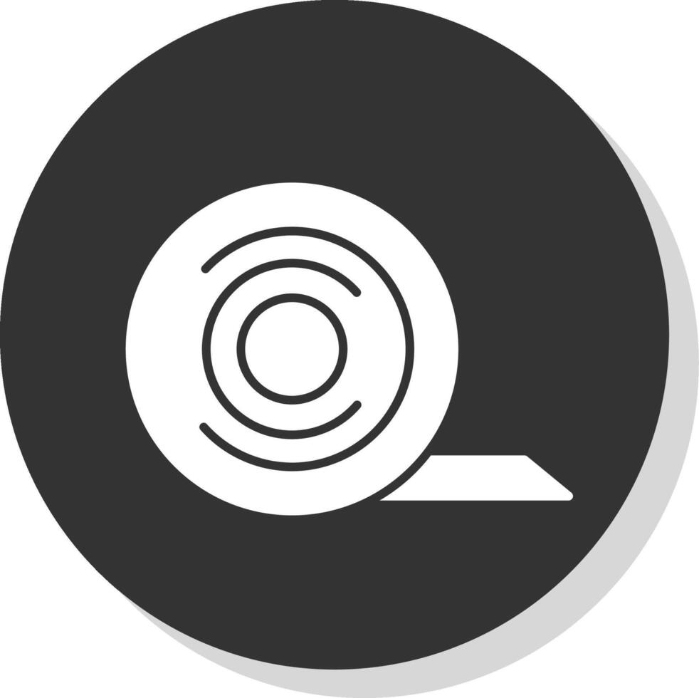Duct Tape Glyph Grey Circle Icon vector