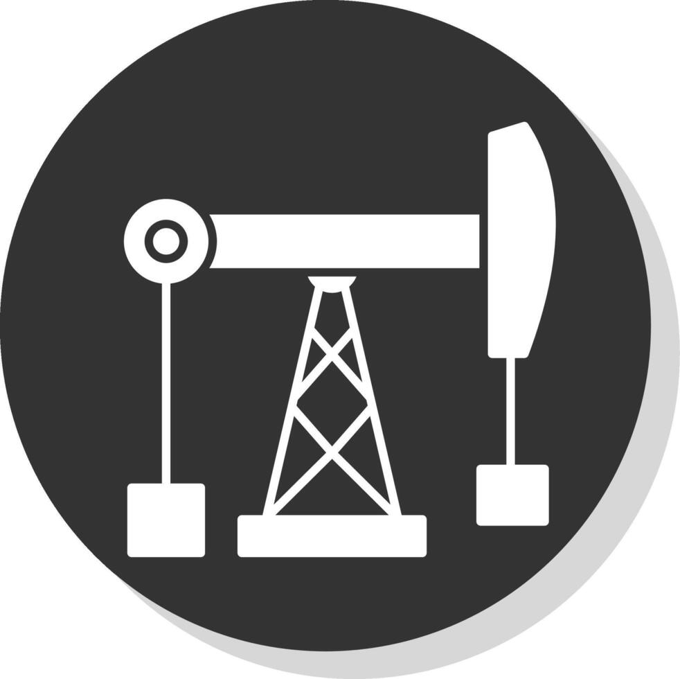Fossil Fuel Glyph Grey Circle Icon vector