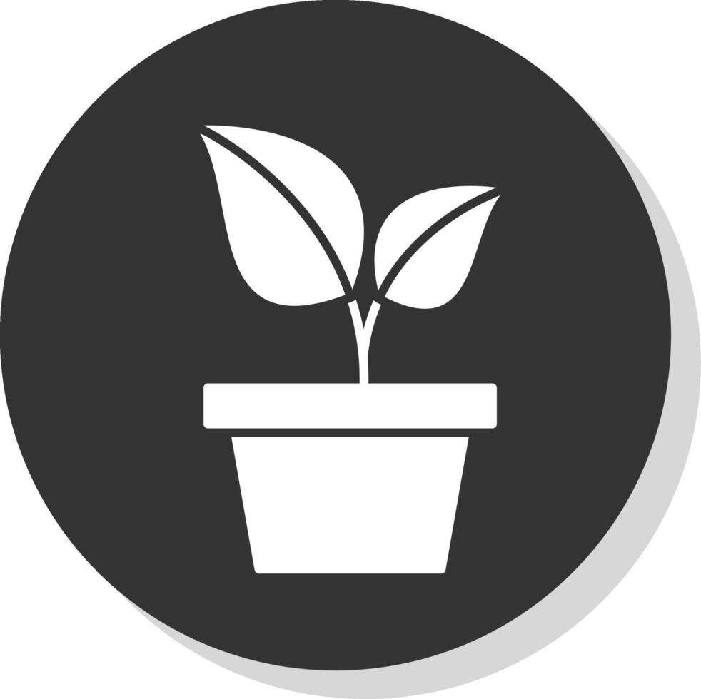 Plant Glyph Grey Circle Icon vector