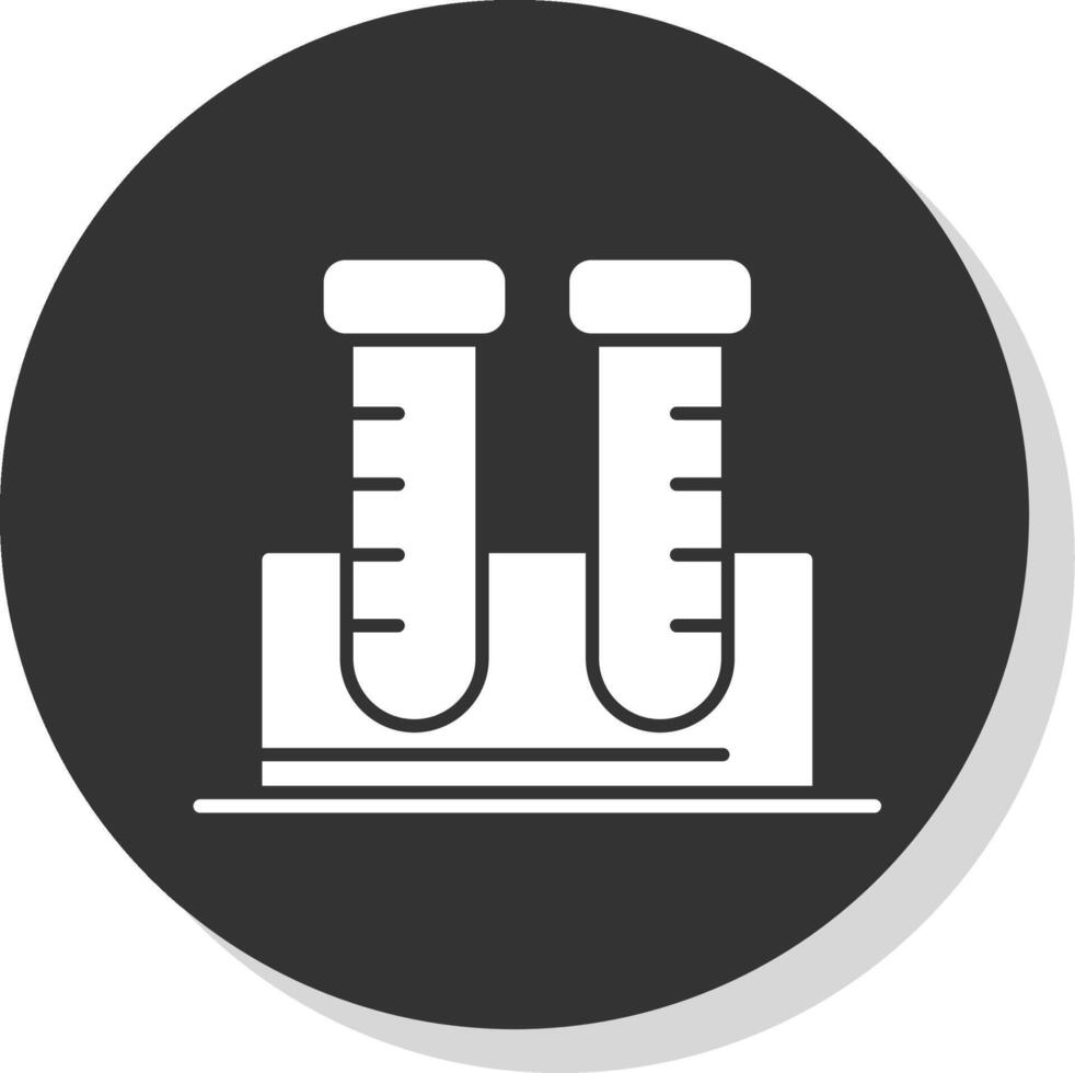 Test Tubes Glyph Grey Circle Icon vector