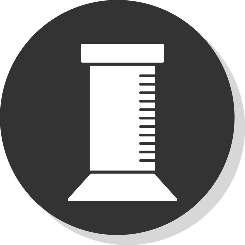 Graduated Cylinder Glyph Grey Circle Icon vector