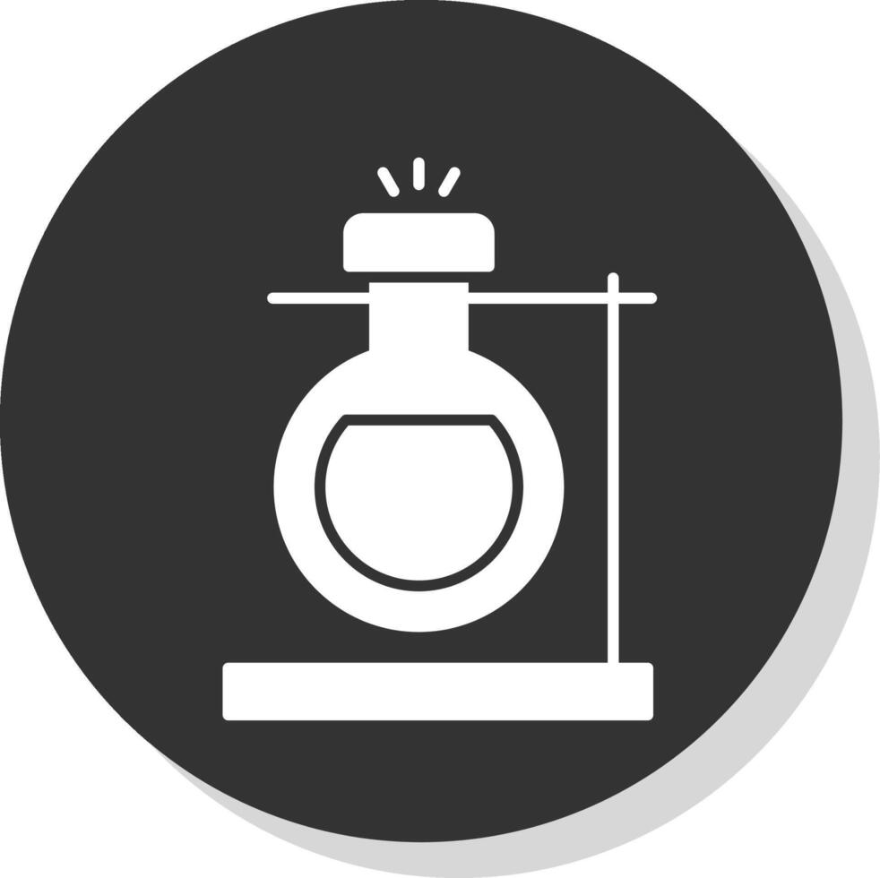 Lab Glyph Grey Circle Icon vector