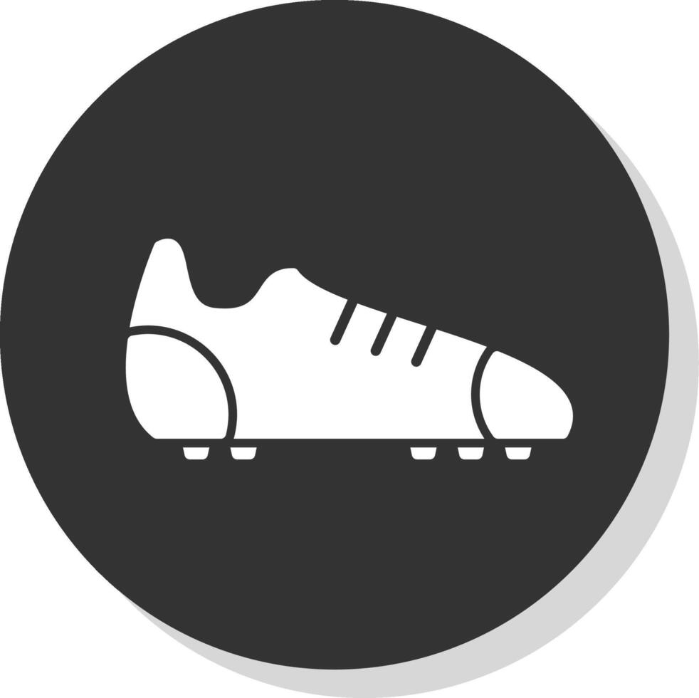 Football Boots Glyph Grey Circle Icon vector