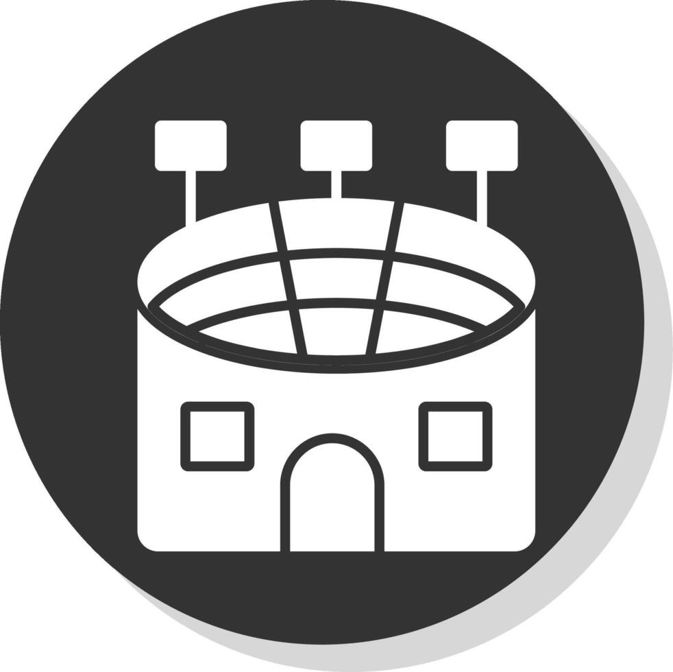 Stadium Glyph Grey Circle Icon vector