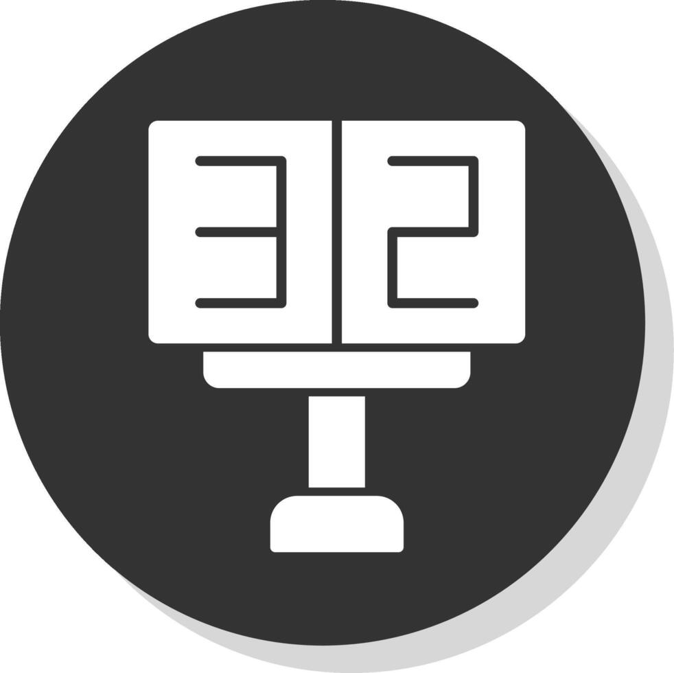 Scoreboard Glyph Grey Circle Icon vector