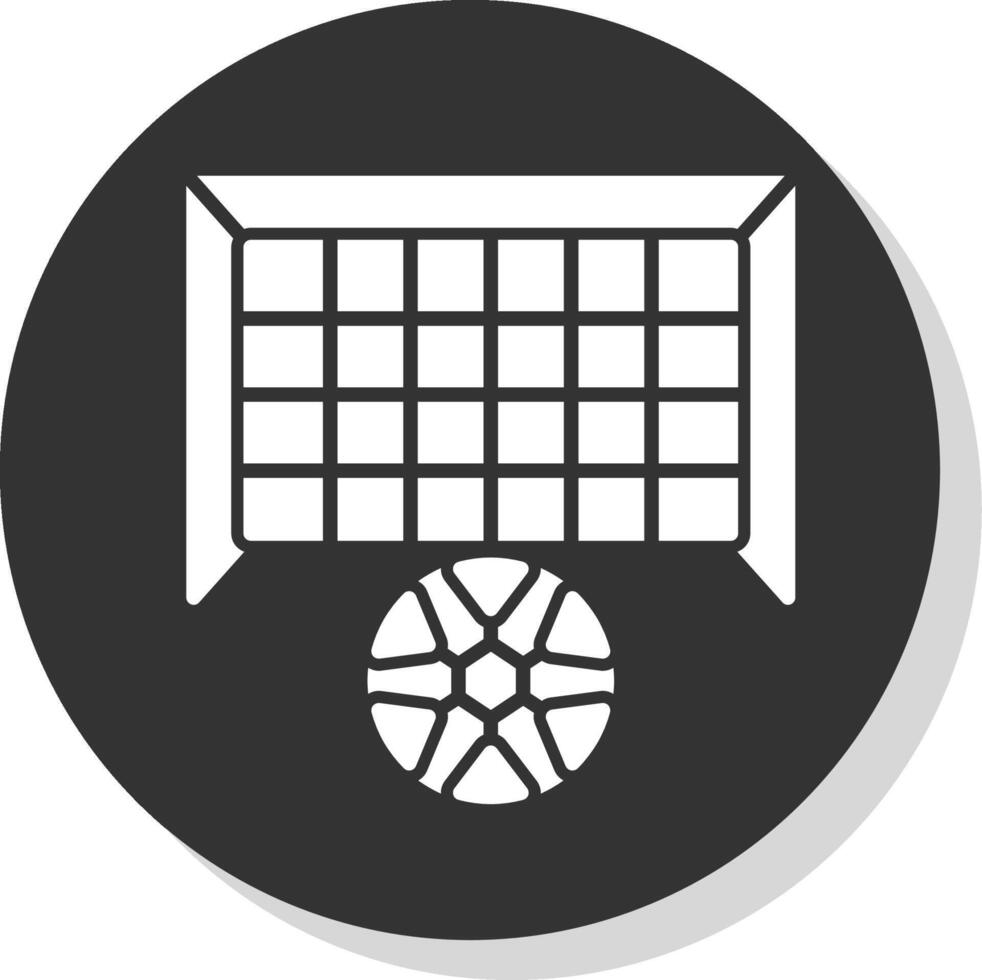 Goal Post Glyph Grey Circle Icon vector