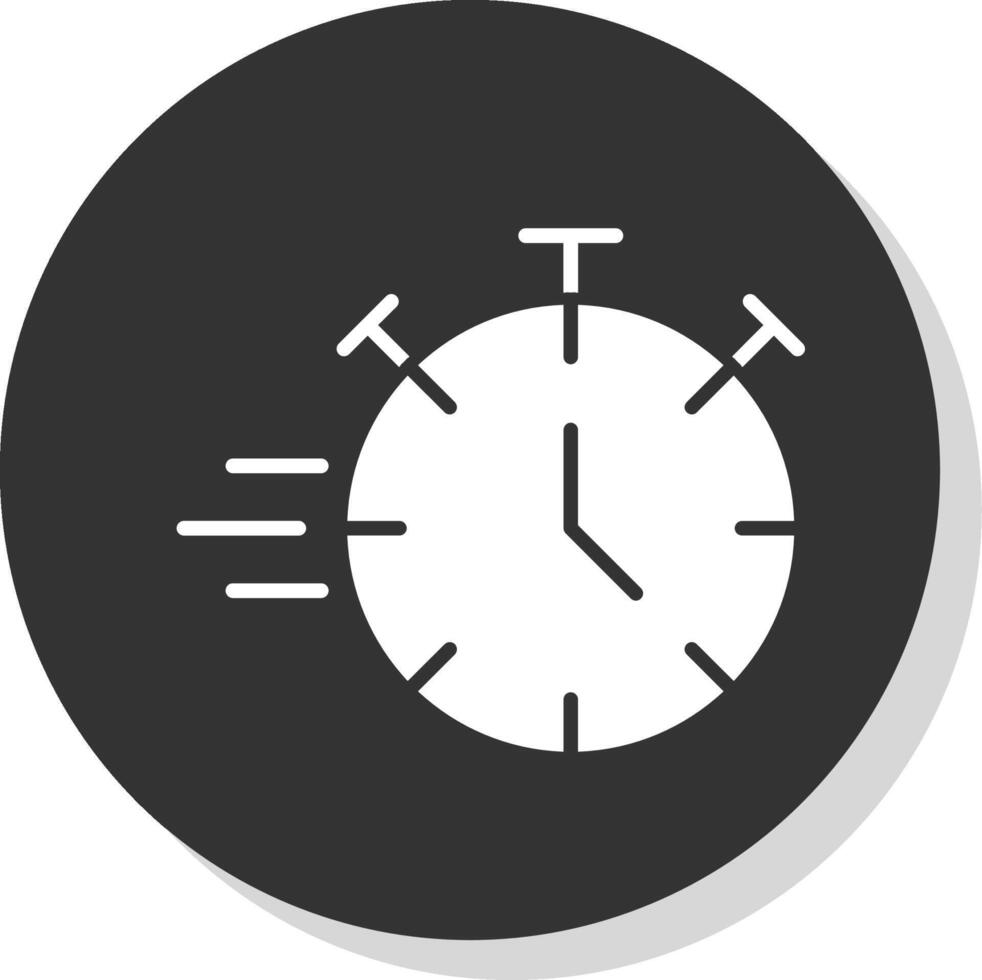 Stopwatch Glyph Grey Circle Icon vector