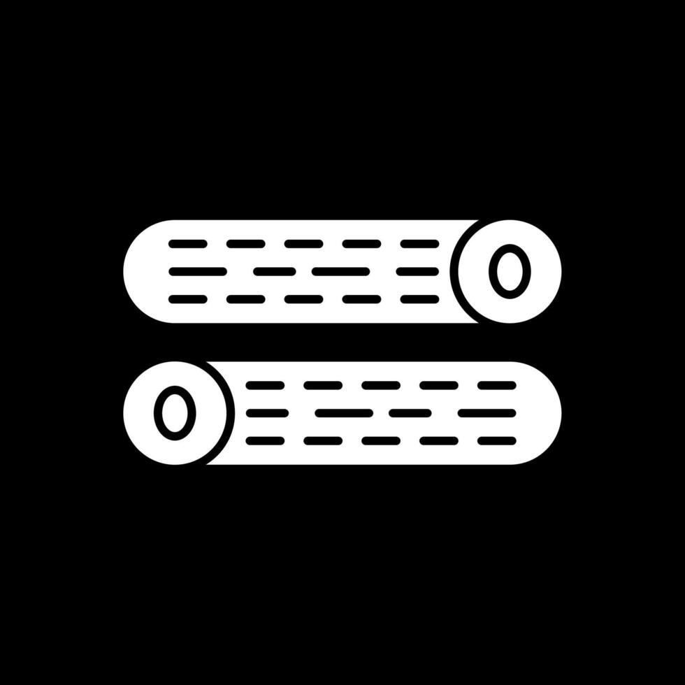 Wood Log Glyph Inverted Icon vector