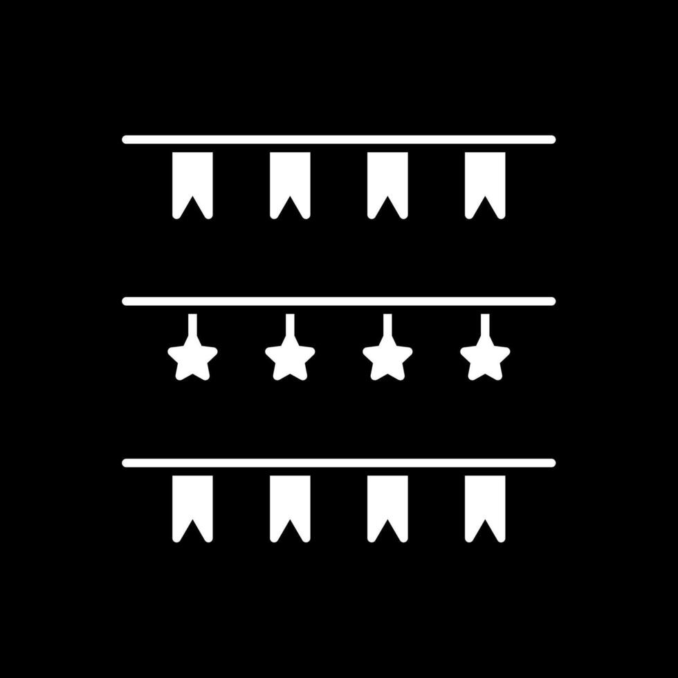 Garland Glyph Inverted Icon vector
