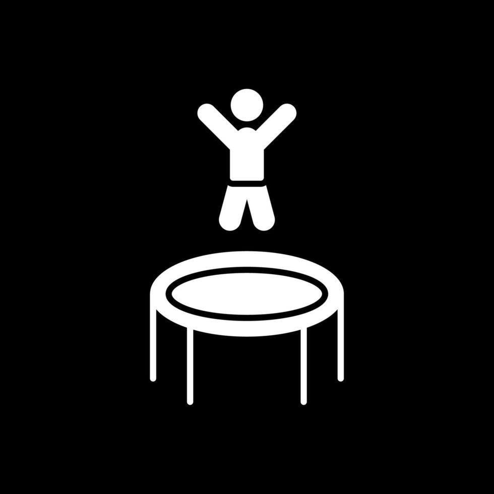 Trampoline Glyph Inverted Icon vector