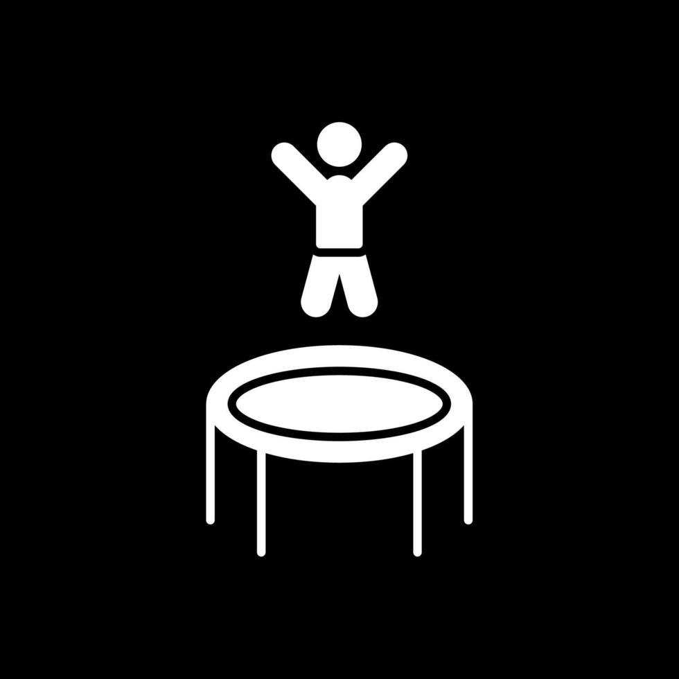 icono de glifo de trampolín invertido vector